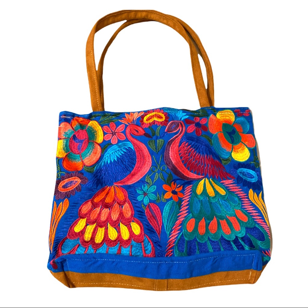 Mexicana Large Tote Handmade Embroidery